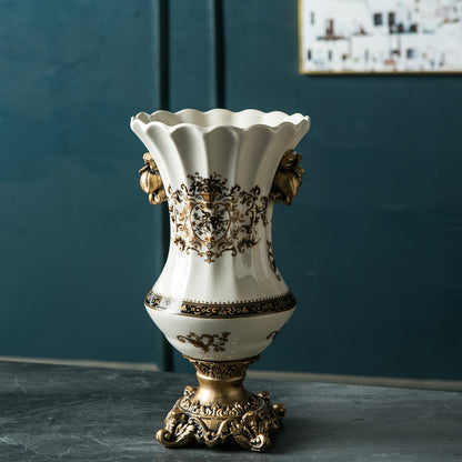 Vintage Crackle Glaze Ceramic Vase | 3CARATS