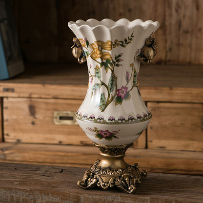 Vintage Crackle Glaze Ceramic Vase | 3CARATS