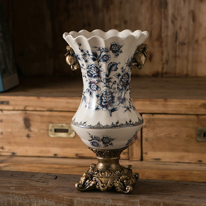 Vintage Crackle Glaze Ceramic Vase | 3CARATS