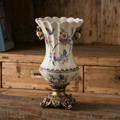 Vintage Crackle Glaze Ceramic Vase | 3CARATS