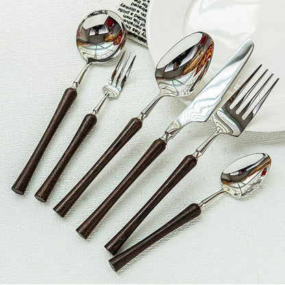 Vintage Chicken-Wing Wood Handle Cutlery Set | 3CARATS