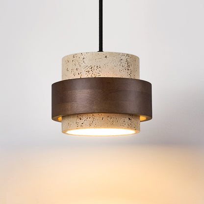 Vintage Wabi-Sabi Travertine Pendant Light | 3CARATS