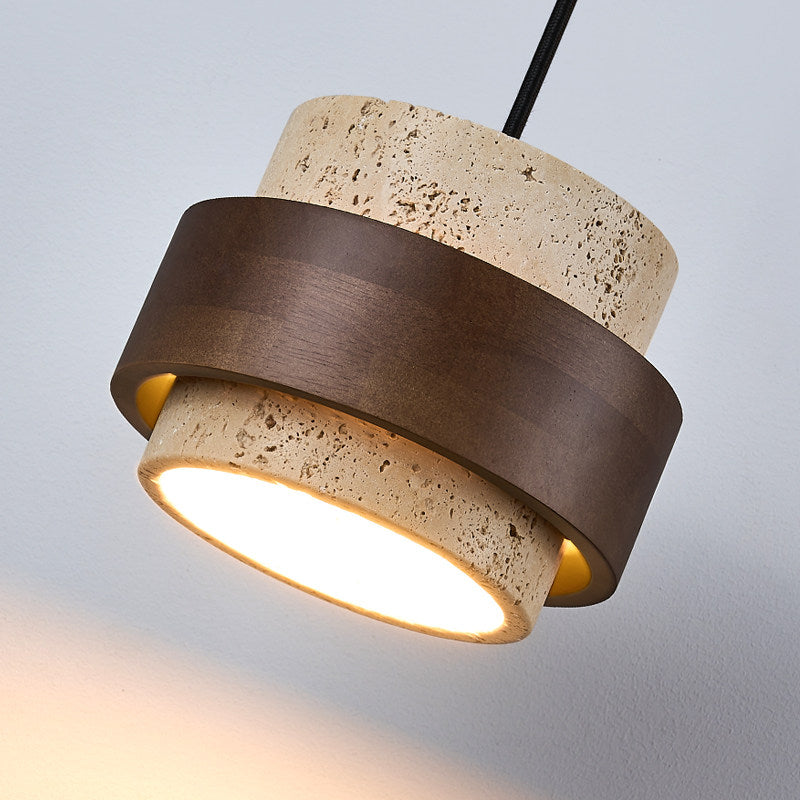 Vintage Wabi-Sabi Travertine Pendant Light | 3CARATS