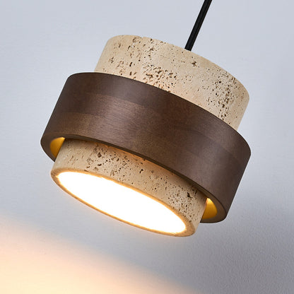Vintage Wabi-Sabi Travertine Pendant Light | 3CARATS