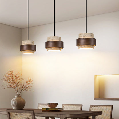 Vintage Wabi-Sabi Travertine Pendant Light | 3CARATS