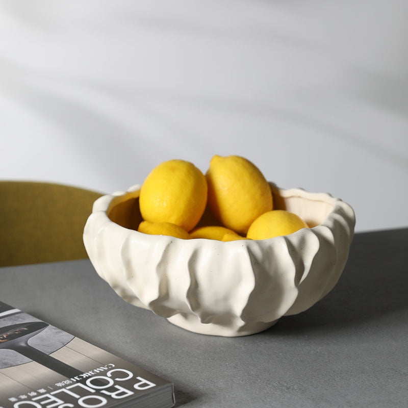 Wabi-Sabi Abstract Art Ceramic Fruit Plate | 3CARATS