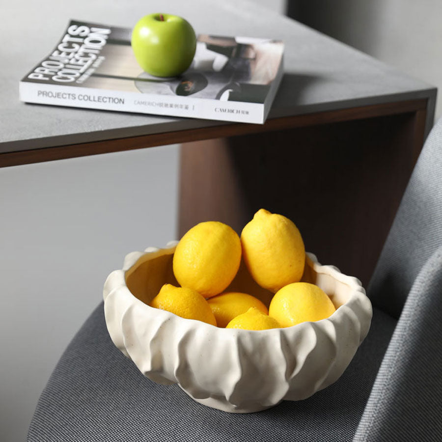 Wabi-Sabi Abstract Art Ceramic Fruit Plate | 3CARATS