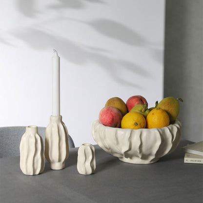 Wabi-Sabi Abstract Art Ceramic Fruit Plate | 3CARATS