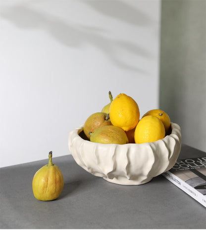 Wabi-Sabi Abstract Art Ceramic Fruit Plate | 3CARATS