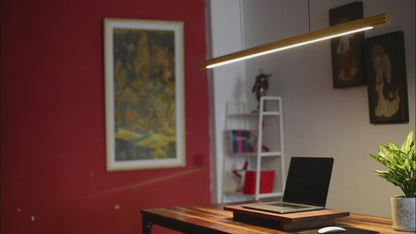 LINDÖ Wood Dimmable Linear Pendant Light | 3CARATS