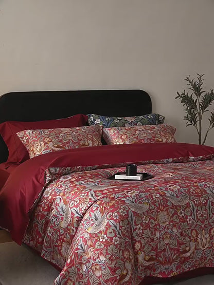 Floral & Bird Print Ultra-Soft Premium Bedding Set | 3CARATS