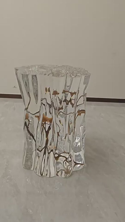 Crystal Clear Stool with Natural Branches | 3CARATS